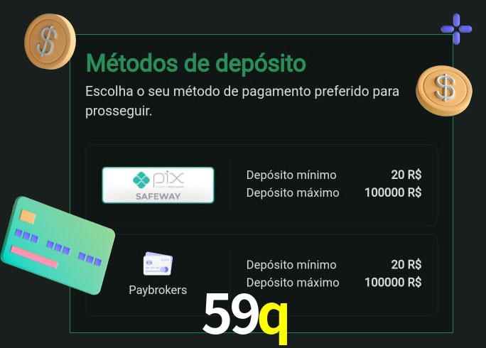 O cassino 59q oferece uma grande variedade de métodos de pagamento